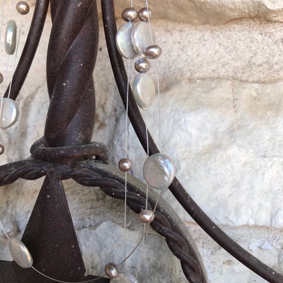 Floating Cultured coin pearl necklace Beautiful - Picture 4 of 6